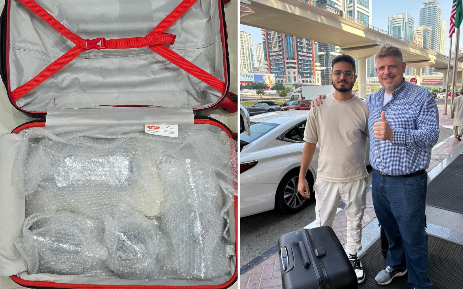 The MVP units packed for shipping, and the handover to the client in Dubai