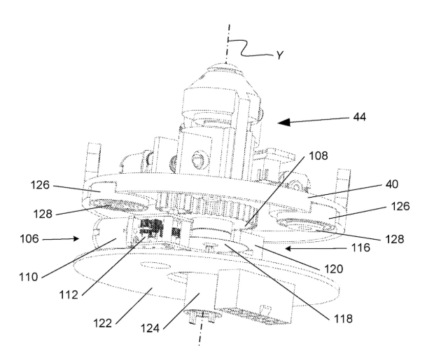 Figure 4I from the published application: exploded view of the drive assembly